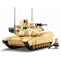 781PCS B0892 Army Tank Model M1A2 Sep V2 Abrams Building Block Children Bricks Toys Construction Kits Gift beige
