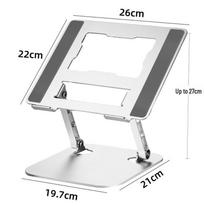 Adjustable 360° Rotating Laptop Stand with Cooling for Office & Gaming