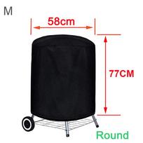 Waterproof Black Gas Barbecue Rain Charcoal Grill Protector BBQ Accessories Protective BBQ Cover 71 x 56cm