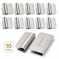 10/20 porų magnetiniai užuolaidų užsegimo klipai nerūdijančio plieno be gręžimo užuolaidų tvirtinimai, blokuojantys šviesą, miegamojo svetainės gray