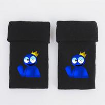 Roblox Rainbow Friends Gloves Cool And Colorful Half Finger Warmers BlueBlack