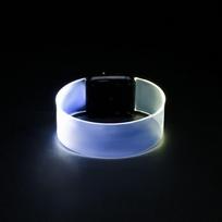 Custom Led Lighting Bracelet with Magnetic Led Party Bracelet Wristband for Event and Concert diameter 7cm balta