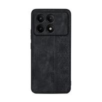 Skirtas Xiaomi Poco X6 Pro galinio dangtelio odai jaučiamas smūgiams atsparus odinis telefono dėklas Minkštas Funda, skirtas Poco X6 Pro Capa buferiui For Poco X6 Pro tamsiai pilka spalva