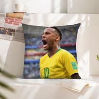 1PC F-Football N-Neymar Pillow Case Square Pillow Cushion Cover Bedroom Sofa Room Decoration Casual Pillow Cover 16x16Inch