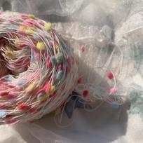 100g Bobble Yarn, Colorful Ping Pong Thread for DIY Scarf Knitting, Chunky Novelty Craft Yarn Balls gray