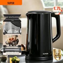 SUPOR 1.7L Double-Layer Anti-Scald Stainless Steel Electric Kettle