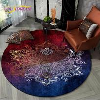 3D Meditation Mandala Bohemia nature Spirit Yoga Round Carpet Rug for Living Room Bedroom Child Decor,Pet Area Rug Non-slip Mat 60cmx60cm