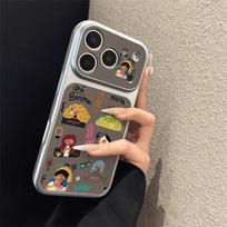 Yellow-haired girl is suitable for iPhone17promax mobile phone case Apple 16pro new 15pro niche 16 leather. Apple 17promax