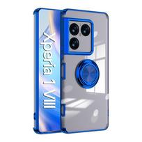 For Sony Xperia 1 VIII Case Magnetic Ring Stand Holder Case For Sony Xperia 1 VIII Acrylic Hard PC Shockproof Protection Cover For Xperia 1 VIII mėlyna
