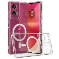 For MOTO Edge 50 Fusion 50 Pro Magsafe Wireless Charging Clear Soft Case For Motorola Edge 50Ultra Acrylic Hard Shockproof Cover Moto Edge 50 Fusion gryna