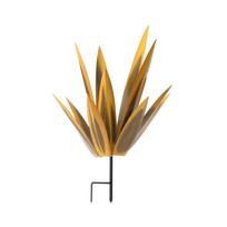 Metal Agave Plant Garden Stake Decorative Sculpture Outdoor Yard Art Ironwork 38cm Height Unique Creative Design for Patio Lawn Decoration one size auksas