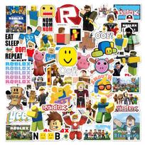 50 vnt. spalvingų Roblox lipdukų, atsparių vandeniui, „pasidaryk pats“ nešiojamam kompiuteriui, riedlentei ir bagažui 50pcs