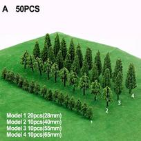 50pcs Trees Model A/B Green High Quality Landscape A