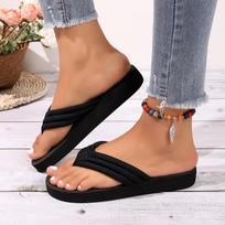 Women Slippers Fashion Flip Flop Flat Outdoor Beach Sandals Summer Slip on Shoes Anti-slip Lightweight Slippers Slides Women 36