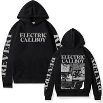 Elektrinis Callboy Revery Dažytas Hoodie Vyriškas Moteriškas Ilgomis Rankovėmis Su Gobtuvu Palaidinė Derliaus Rašto Estetiški Drabužiai Megztinis XS juoda
