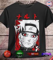 Naruto Uzumaki Shirt Shippuden Kurama Kyubi Anime Unisex Tee T-Shirt All Size S