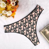 Patterned Triangle Pants Breathable Erotic Panties Low Waist T Panties Ladies Sexy Thongs Panty of Girls Bikinis Brazilianas Hipsters Sleeps Retros S