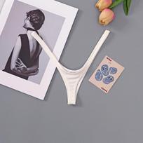 Mei Chun Fei Deep V Thong - Sexy, Breathable, Crotch-Binding, Thin Strap Sportswear for Women. M (90-109 lbs)
