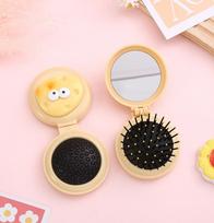 Cute Hair Brushes with Mirror Cartoon Airbag Comb Portable Massage Comb Hair Brush Barber Hair Accessories  air-cushion comb