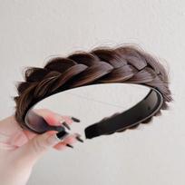 Braided Synthetic Hair Headband Adjustable Flexible Plastic Base Lightweight Comfortable for Daily Wear and Various Hairstyles One Size ruda
