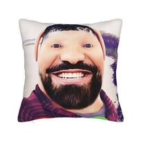 John Pork Is Calling Pillow Case Vintage Pillow Cover Soft Pillowcases For Living Room Chair Peach skin 18*18(CM)-1Pcs