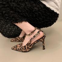New Sexy Temperament Senior Sense Fine Heel Sandals Pointed Satin Leopard Print High Heels Sexy Stiletto Zapatos Mujer 34