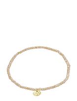 Pilgrim - Indie Bracelet Peach, Gold-Plated - Perlų apyrankė - Aukso