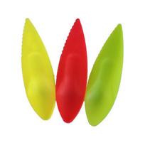 6 pcs/set 2 in 1 Kiwi Plastic Spoon Fruit Knife Slicer Peeler Cutter With Hole onesize