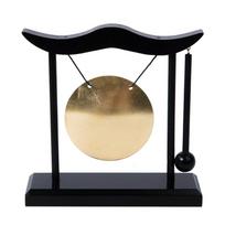 Retro Relaxation Desktop Gong Fortune Creative Copper Bell High Volume Wood Frame Feng Shui Metal Cymbals House Warming
