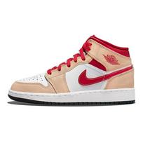 (GS) Air Jordan 1 Mid 'Light Curry Cardinal Red' Kids' 554725-201 EU 36