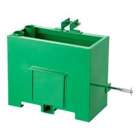 Ballast Box, 3-Point Category 1 Tractor Ballast of 363 kg Capacity, with Standard 55 mm Hitch Receiver, Heavy-Duty Steel 0.09 m³ Large Volume Durable