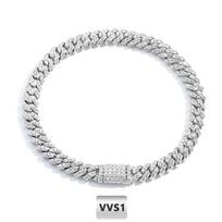 6MM VVS1 Moissanite Ledinis Apyrankė Hip Hop Papuošalai Sidabru Padengtas Žalvaris Kubietiško Grandinės Apyrankė Moteriai 6.5inch female&Moissanite