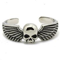 Hip Hop Trend Skull Wing Bracelets for Men's Classic Domineering Rock and Roll Party Jewelry Gift sidabras