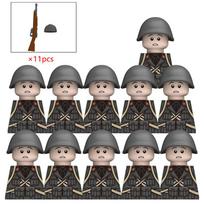 MOC Karinis Italijos Kareivis Veiksmo Figūrėlės Karas Armijos Figūrėlės Statybiniai Blokeliai Šalmas Ginklai Priedai Vaikams Žaislams Dovanoms