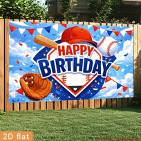 1pc baseball birthday backdrop banner suitable for birthday celebrations family gatherings photography backdrops 100x150cm