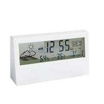 LED Thermometer Thermo-Hygrometer Multifunction Electronic Temperature Humidity Meter Weather Station for Home with Alarm Clock balta