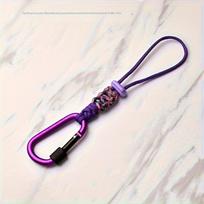 1PC Outdoor Water Bottle Holder Paracord Hook Hiking Backpack Cup Carrier Hand Woven Lanyard Carabiner Accessory camping gear violetinė