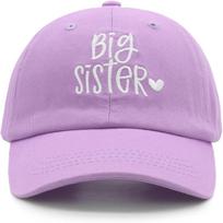 Gift For New Sis Age 2-6, Big Sister Hat For Toddler Girls, Adjustable Embroidered Baseball Cap For Kids