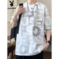 Playboy Men's Loose Fit Short Sleeve T-Shirt 4XL