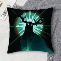 S-Slay The Spire Double-Sided Printed Square Decorative Cushion Cover For Sofa Living Room Home Decor Peach skin 18*18(CM)-1Pcs