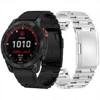 Garmin Fenix 7 5/5X 6X Compatible Quick-Release Small Square Metal Watch Strap-22mm/26mm 22mm sidabras