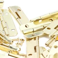50pcs Gold Cabinet Hinges Rounded Jewelry Box Hinges Small Hinges  Wooden Box