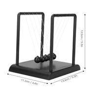Black Pendulum Balance Balls Steel Construction Swinging Pendulum Ball  Office Decor