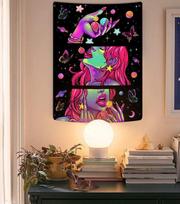 Cool Girl Tapestry Hippie Tapestries For Bedroom Decoration Anime Trippy Wall Hanging Decor Cute Psychedelic Background Cloth 95x73cm