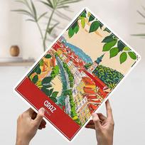 Graz Austria Travel Tin Plaque Poster Customized Wall Art Retro Vintage Metal Signs for Man Cave Gaming Room Decoration Cozy 20x30cm（7.8x11.8inch）