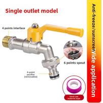 1/2'' Brass Tap Faucet Adapter IBC Water Tank Connector 2-Way 1-Way Garden Hose Joint Irrigation Replacement Fitting Ball Valve