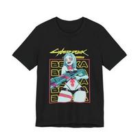 Anime Cyberpunk Edgerunners Rebecca Japanese Graphic Black TShirt Size S4XL S