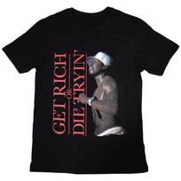 50 Cent Get Rich T-Shirt Black New Unisex T-Shirt XXL