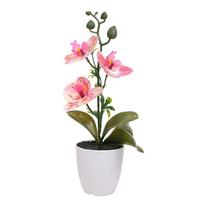 Dirbtinė drugelio orchidėja bonsai, šilkinė gėlė vazone, netikri augalai namų, sodo dekoravimui, biuro kambario, stalo puošmenoms, vestuvėms