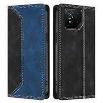 Protective Case for Asus ROG Phone 9 / 9 FE / 9 Pro Skin Feel Two-tone RFID Blocking Vegan Leather Phone Case for Asus ROG Phone 9 / 9 FE / 9 Pro&Opp Bag mėlyna